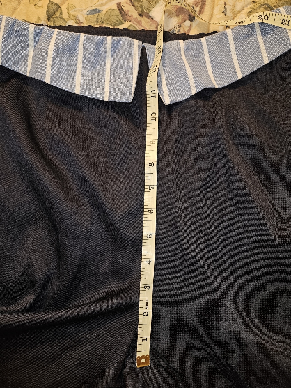 SHEIN Navy Blue Two-Piece Pantsuit with Light Blue Stripe Accents - Picture 14 of 16